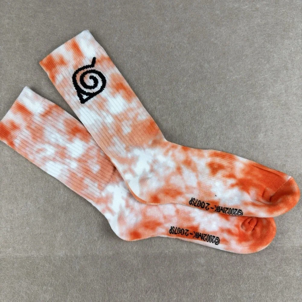 Naruto Shippuden Leaf Village Tie Dye Crew Socks Anime Ripple Junction One‎ Size
